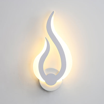 Flame-Shaped LED Wall Light with 10W Warm White Glow | Modern Acrylic Sconce for Elegant Ambient Illumination