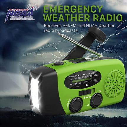NOAA Weather Radio, Portable FM Radio with Flashlight and SOS Alarm – image 5