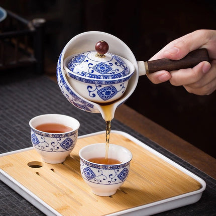 Ceramic Gongfu Teapot with Precision Pour Spout, 10 Finishes Chinese Tea Ceremony Pot for Loose Leaf Tea at Home