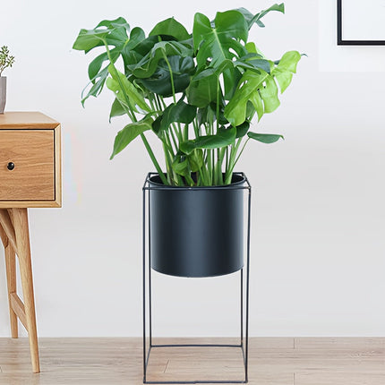 Metal Indoor Plant Stand with Modern Rectangular Frame | Durable Space-Saving Holder for Elegant Indoor Display