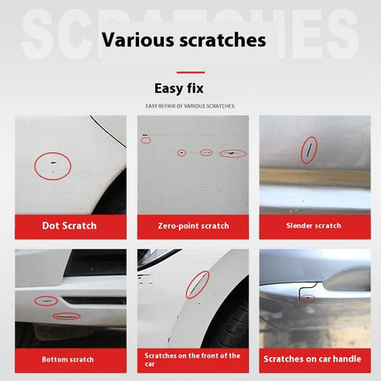 Car Scratch Repair Pen with 4 Colour Options, Swipe On Touch Up Pen for Minor Scratches on Cars and Vans