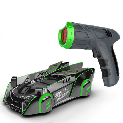 Wall Climbing RC Car with LED Light-Following Remote, 360 Degree Spinning Stunt Toy for Indoor and Outdoor Play