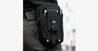 Tactical Belt Bag, Waterproof Nylon Military Waist Bag with Zippered Pockets, Bum Bag for Travel and Hiking
