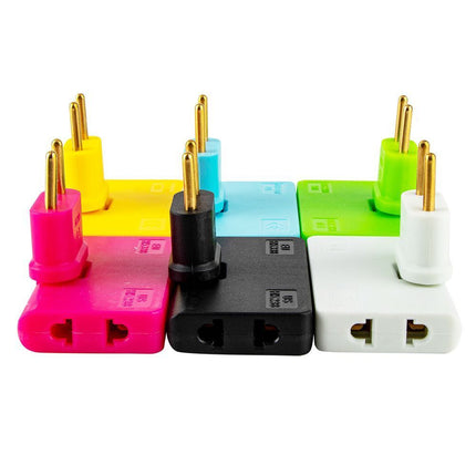 180 Degree Rotating Outlet Extender with 3 Outlets, Swivel Wall Plug Adapter for Behind Furniture, Dorms, 6 Colours