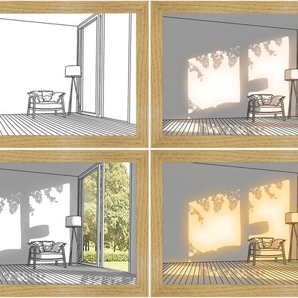 Illuminated Wall Art Panel, 11 Scenic Designs and 2 Sizes, Glowing Decor for Living Room and Bedroom