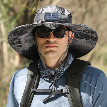 Solar-Powered Patio Hat with Adjustable Brim | Lightweight Design for Cool Comfort