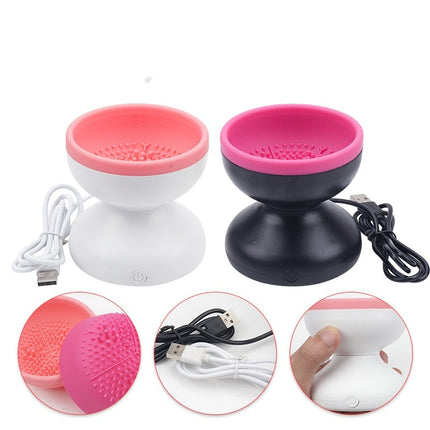 Automatic Makeup Brush Cleaner, Washes Cosmetic Brushes in Minutes and Lifts Leftover Product and Oils