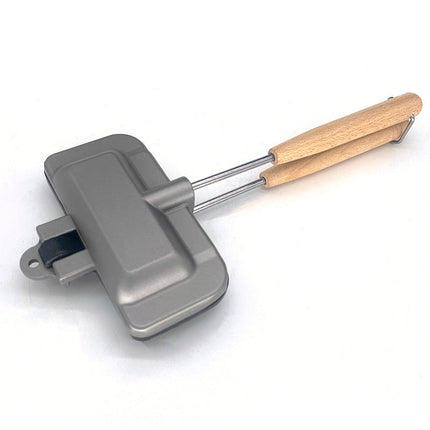 Non-Stick Sandwich Pan with Even Heat Grill Press and Corrugated Crimp Edge, Kitchen and Campfire Toastie Maker