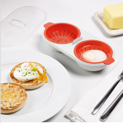 Microwave Egg Poacher Cup for Soft, Medium or Hard Poached Eggs, Breakfast Cooker with No Boiling Water