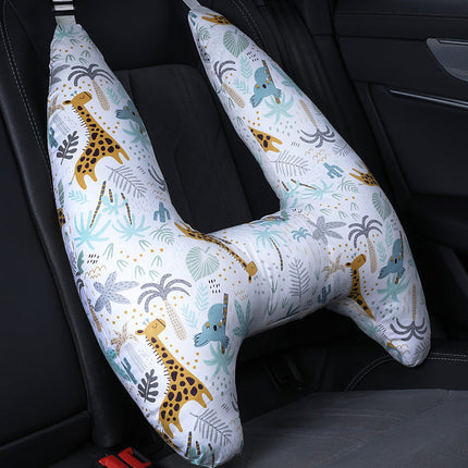 Kids Car Travel Pillow, Seat Belt Cushion with Soft Plush Padding, 14 Designs, for Children on Long Car Rides
