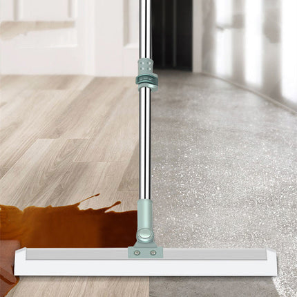 180 Degree Rotating Silicone Mop with Long Handle, Water-Removing Floor Squeegee Mop for Hardwood, Tile and Laminate