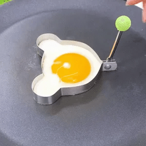 Egg and Pancake Mold Set of 10 Non-Stick Shapes for Fried Eggs and Pancakes at Family Breakfast