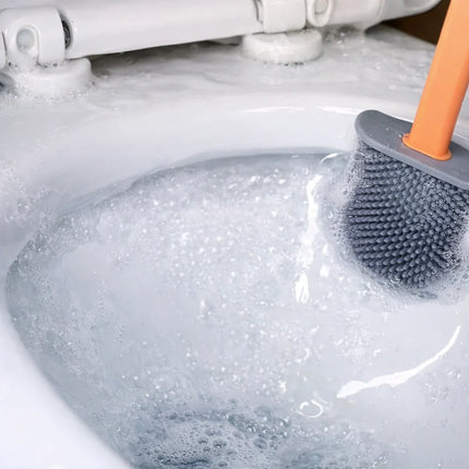 Silicone Toilet Brush with Ergonomic Handle | Easy Cleaning for Hygiene