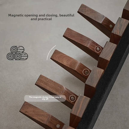 Foldable Wooden Wall Hooks with Piano Key Design | Space-Saving Hanger Rack for Coats and Accessories