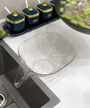 Kitchen Colander Strainer Basket for Pasta and Fruit, Heat Resistant Sink Drainer Bowl