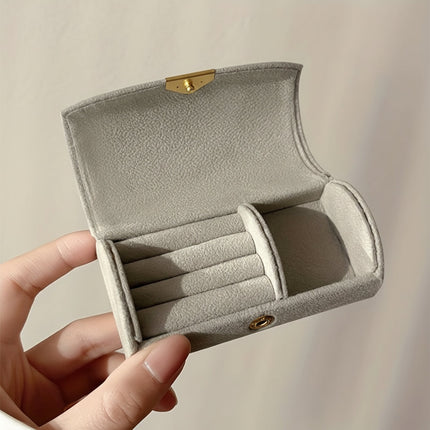 Travel Jewelry Box with Snap Closure, Velvet Keepsake Box for Rings and Earrings, Mothers Day Gift for Mom_03