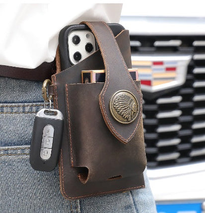 Premium Leather Phone Holster with Secure Belt Clip | Stylish Protection for Your Device