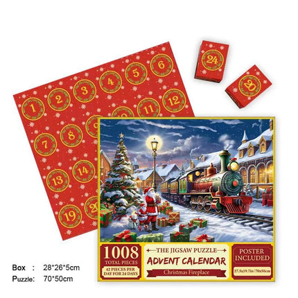 Advent Calendar Jigsaw Puzzle for Adults, Christmas Countdown 1000 Piece Puzzle – image 14