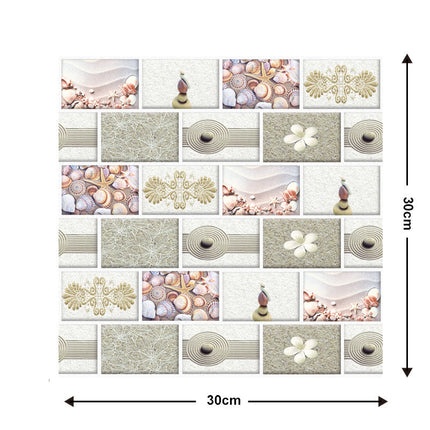 Self-Adhesive Wall Tiles for Easy Home Makeover | Decorative Design for Instant Style Upgrade (Set of 10)