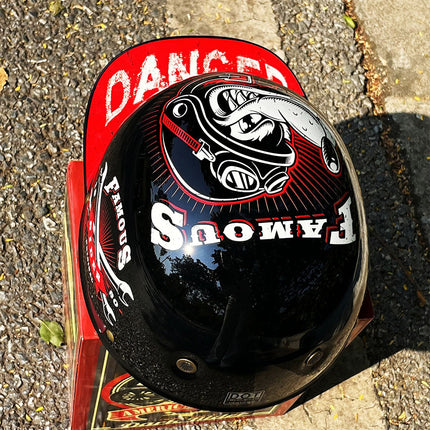 Baseball Cap Motorcycle Helmet, Half Helmet with Quick Release Strap, Lightweight Open Face Helmet, Motorcycle Gear