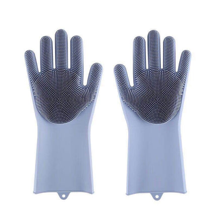 Silicone Scrubbing Gloves with Soft Bristles | Durable Cleaning Tool for Effortless Dishwashing