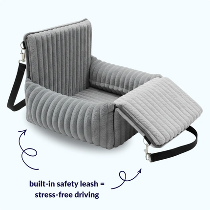 Dog Car Seat Booster with Elevated Design | Safe Travel Seat for Small Pets