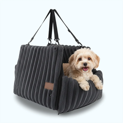 Dog Car Seat Booster with Elevated Design | Safe Travel Seat for Small Pets