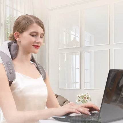 Neck Massager with Adjustable Heat & Soothing Vibration | Portable Relief for Stress and Tension