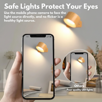 Rechargeable LED Wall Light with 360° Adjustable Magnetic Mount | Customizable Lighting with Three Brightness Levels