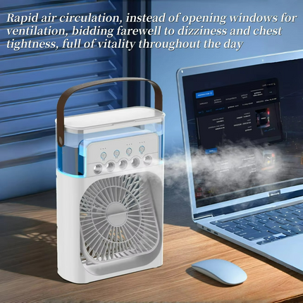 Portable Air Cooler 3 in 1, USB Mist Fan with Portable Humidifier and LED Night Light – image 6