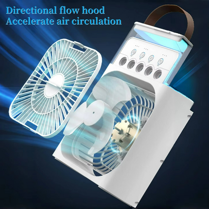 Portable Air Cooler 3 in 1, USB Mist Fan with Portable Humidifier and LED Night Light – image 4