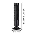 Portable Fan USB Powered, Bladeless Tower Fan with 2 Speed Settings