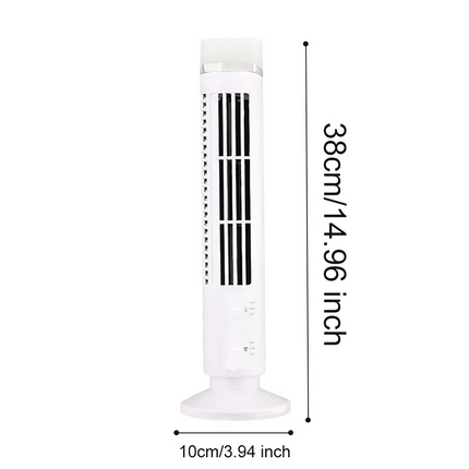 Portable Fan USB Powered, Bladeless Tower Fan with 2 Speed Settings – image 5