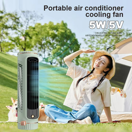 Portable Fan, Bladeless Tower Fan with Automatic Oscillation and 360 Air Circulation – image 6