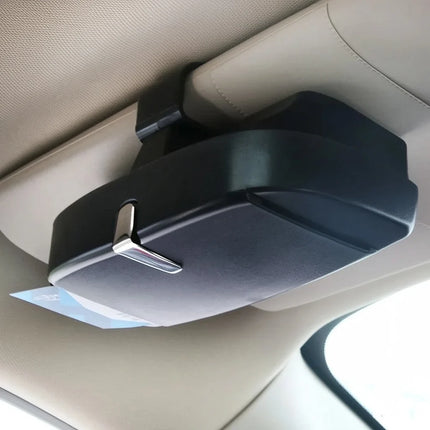 Car Visor Glasses Case with One Click Open Lid and Soft Lined Interior, 3 Colour Options, Holds Cards and Cash