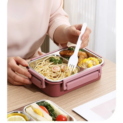 Bento Lunch Box, Stainless Steel Bento Box with Leak Proof Seal