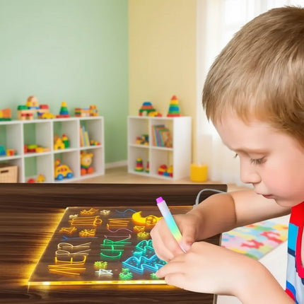 LED Drawing Lamp for Kids with Large Light Board | Creative Space for Imaginative Art and Note Writing