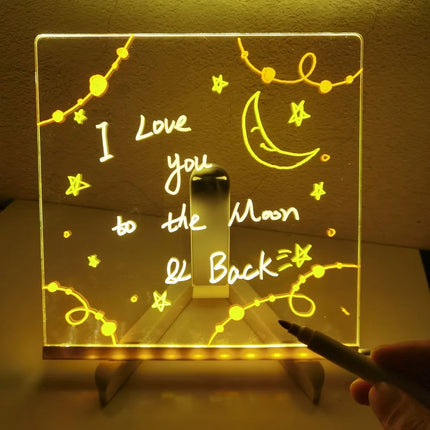 LED Drawing Tablet with Colorful Light Display | Reusable Board for Creative Fun and Art Projects