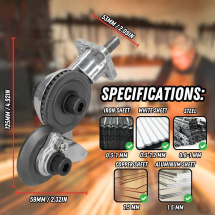 Sheet Metal Cutter Drill Attachment, Sheet Metal Shears for Cordless Drill – image 7