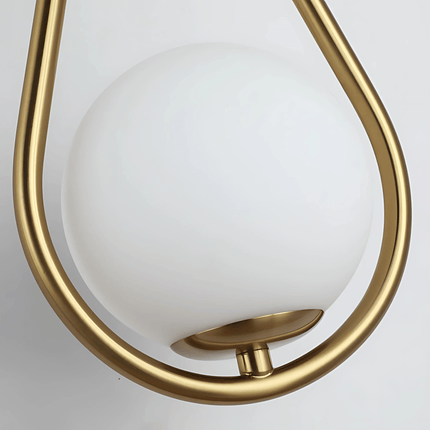 Teardrop Wall Light with Frosted Glass Globe | Modern Accent Lighting for Elegant Interiors