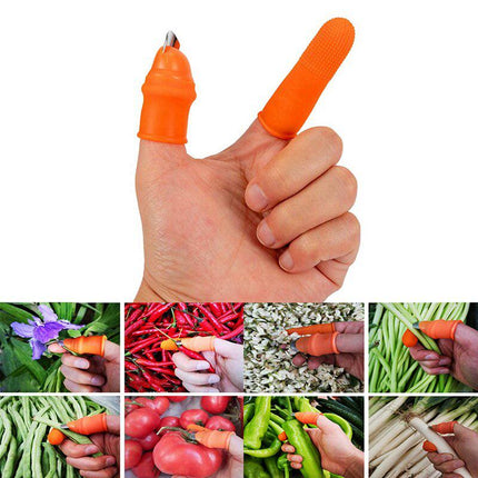 Garden Thumb Knife Set with Protective Finger Sleeve for One Handed Harvesting and Stem Cutting
