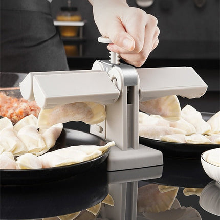 Automatic Dumpling Maker with 2 Dumpling Slots and Light Press Operation for Fast Homemade Dumplings
