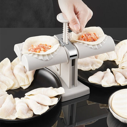 Automatic Dumpling Maker with 2 Dumpling Slots and Light Press Operation for Fast Homemade Dumplings