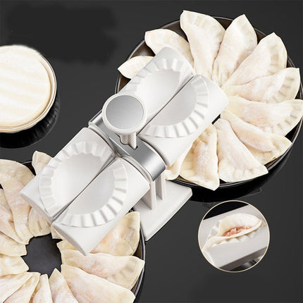 Automatic Dumpling Maker with 2 Dumpling Slots and Light Press Operation for Fast Homemade Dumplings