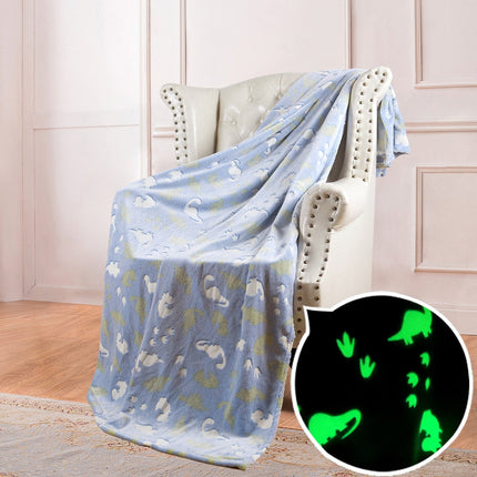 Glow in the Dark Blanket, Double Sided Plush Velvet and Wool Throw, 12 Color Options for Kids and Adults
