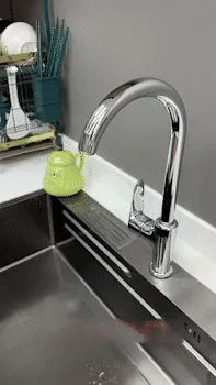 Kitchen Sink Faucet with 3 Spray Modes, Waterfall and High Pressure Tap with 360 Degree Swivel