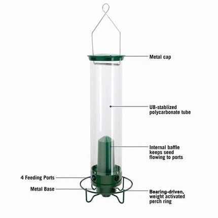 Bird Feeders for Outside, Tube Bird Feeder for Cardinals – image 4