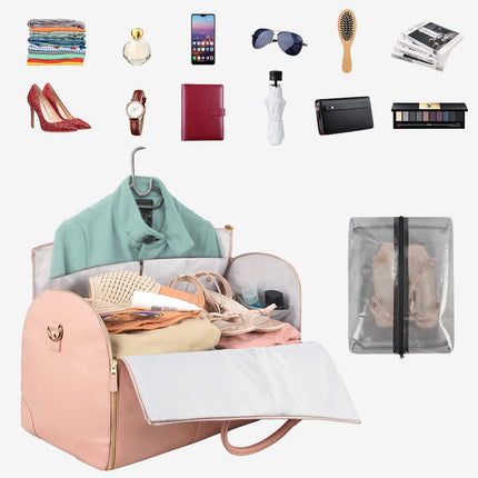 Travel Garment Bag for Suits and Dresses, Hanging Clothes Carrier for Trips and Wardrobe Storage