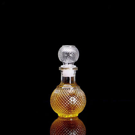 Whiskey Decanter with Glass Stopper, Vintage Glass Decanter for Bourbon – image 9