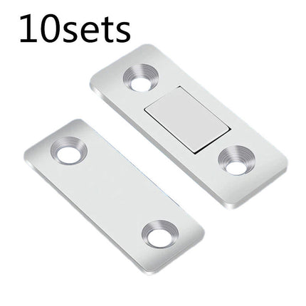 Magnetic Cabinet Door Catch for Kitchen and Bathroom Cupboards, Quiet Close Latch, Pre-Drilled Holes, Fits in Minutes